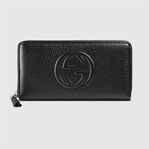 gucci soho leather wallet|checkered gucci wallet.